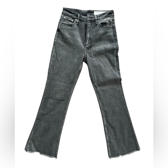 Rag & Bone Casey High Rise ankle flare distressed jeans size 25 - Picture 1 of 16